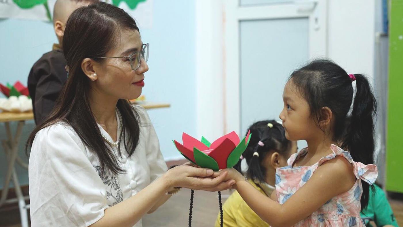 Mừng ngày Vu Lan báo hiếu tại trường Mầm non Thiên Ánh