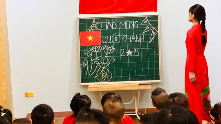 Chào mừng ngày quốc khánh 2/9 tại trường Mầm non Thiên Ánh