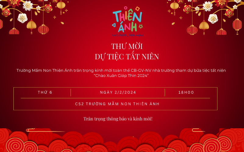 thư mời dự tiệc tất niên