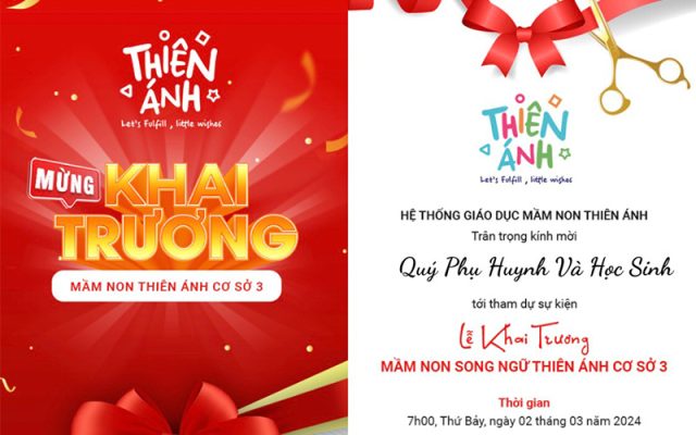 mầm non thiên ánh khai trương cơ sở 3