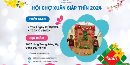 THÔNG BÁO MẦM NON THIÊN ÁNH TỔ CHỨC HỘI CHỢ XUÂN GIÁP THÌN 2024